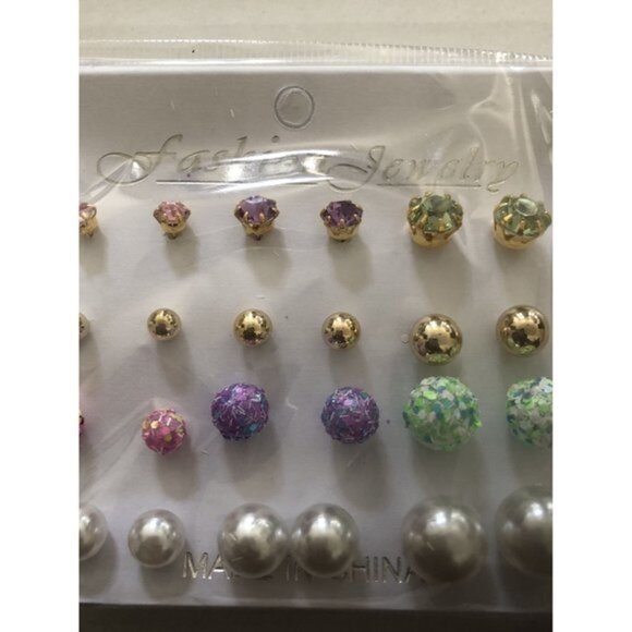Fashion Jewelry Earring Lot 1 set of 12 pairs - Picture 4 of 5